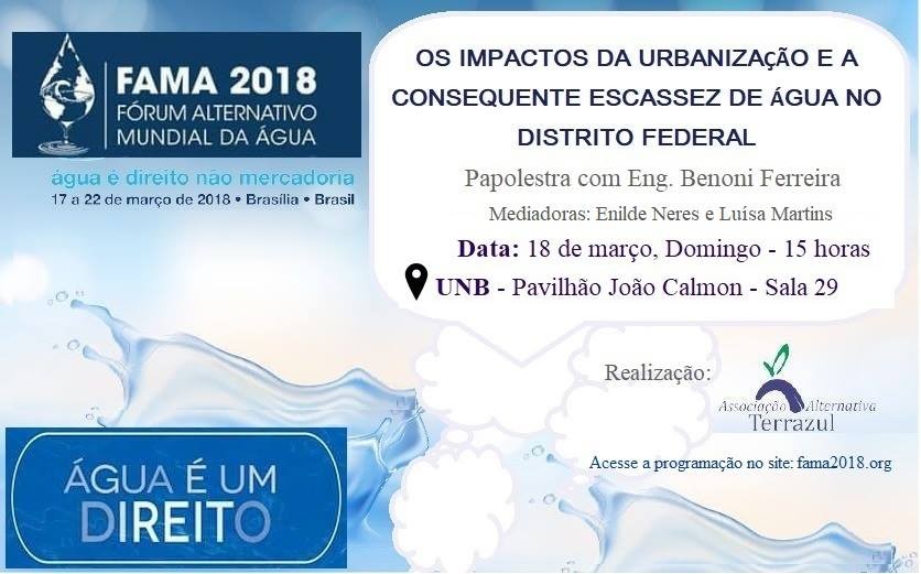 FAMA 2018 - Fórum Alternativo Mundial da Água na UnB