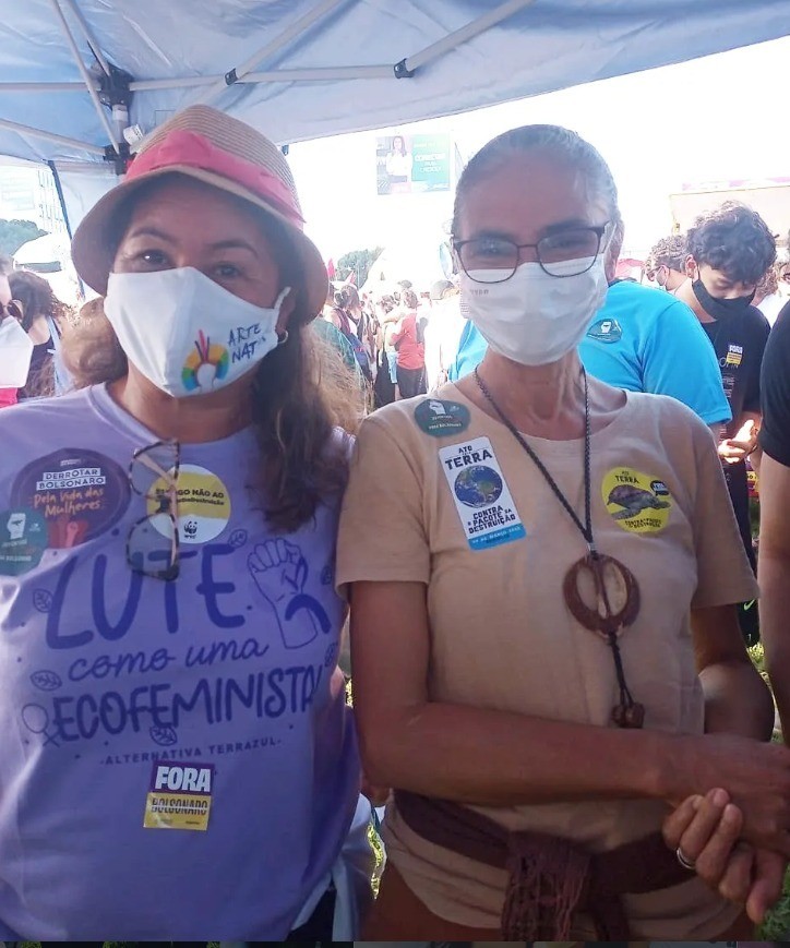 Dra. Enilde e Marina Silva no Ato pela Terra